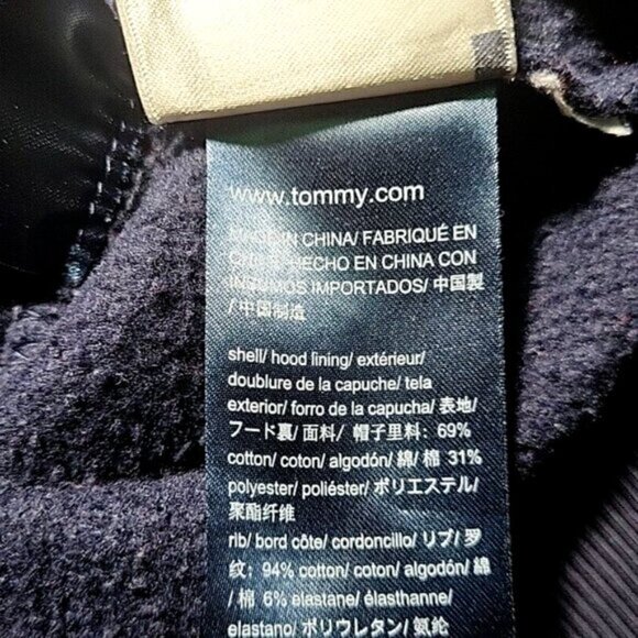 Tommy Hilfiger Sport Men's Size XL Hoodie Reflective Spellouts On Front & Back - Picture 8 of 9